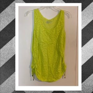 Neon Yellow Tiger Stripe Animal Print Tank